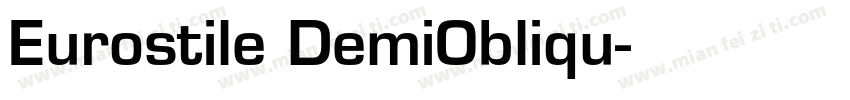 Eurostile DemiObliqu字体转换